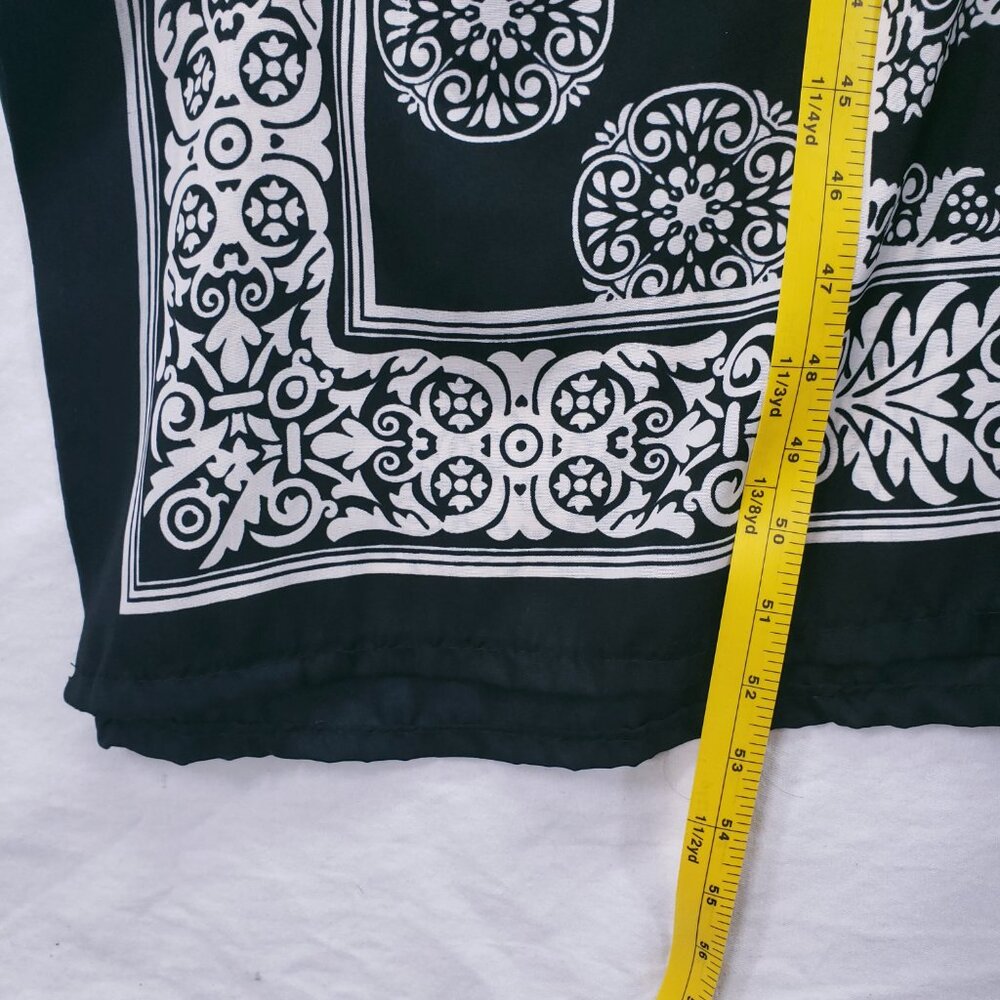 Nf Black and White Floral Geometric Pattern Moo Moo Kaftan Relaxed Maxi Dress - Picture 7 of 16
